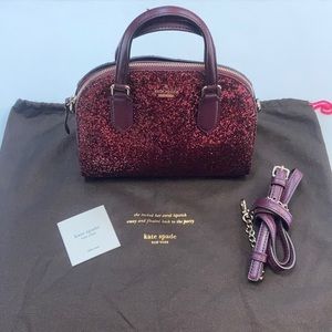 New Kate Spade NY LAUREL WAY GLITTER MINI REILEY